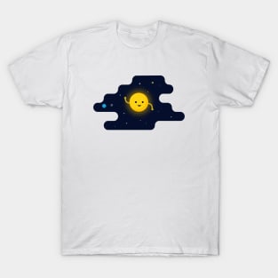 Kawaii Sun In Space T-Shirt T-Shirt